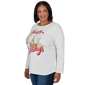 Plus Size Ruby Rd. Happy Holidays Long Sleeve Snow Globe Tee - image 3