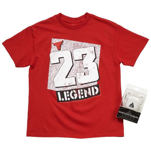 Boys &#40;8-20&#41; Audio Council Vintage Vibe Tee w/ Bluetooth Earbuds - image 