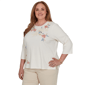 Plus Size Alfred Dunner Camden Market Floral Embroidery Blouse - image 3