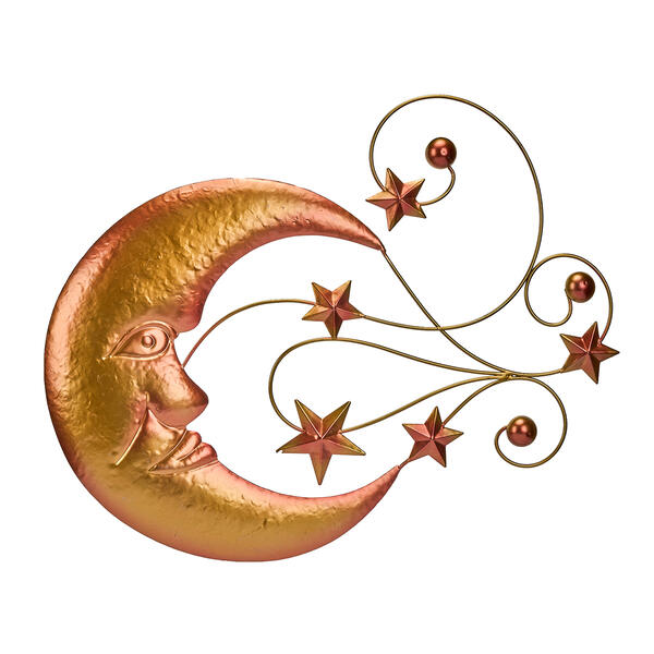 Iron Moon Face Wall Decor - image 