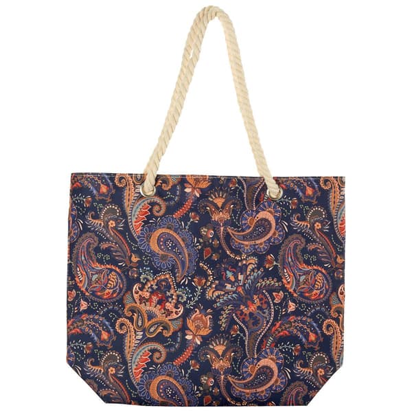 Renshun Fall Paisley Canvas Tote