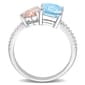 Gemstones Classics™ Sky Blue Topaz & Morganite Toi et Moi Ring - image 3