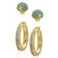 Accents by Gianni Argento Seashell Stud & Hoop Earrings - image 1