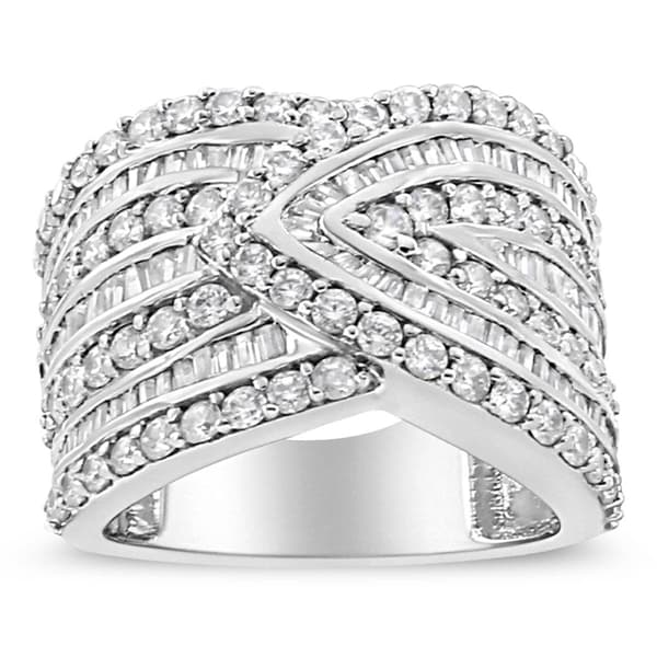 Haus of Brilliance Sterling Silver 2 3/8ctw. Diamond Ring