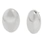 Steve Madden Silver Puffy Oval Statement Button Earrings - image 1