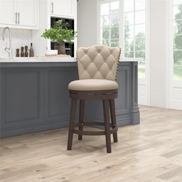 HH2 Home Edenwood Cream Counter Height Swivel Stool