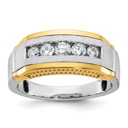 Mens Gentlemens Classics(tm) 14kt. Two Tone 1/2ctw. Diamond Ring