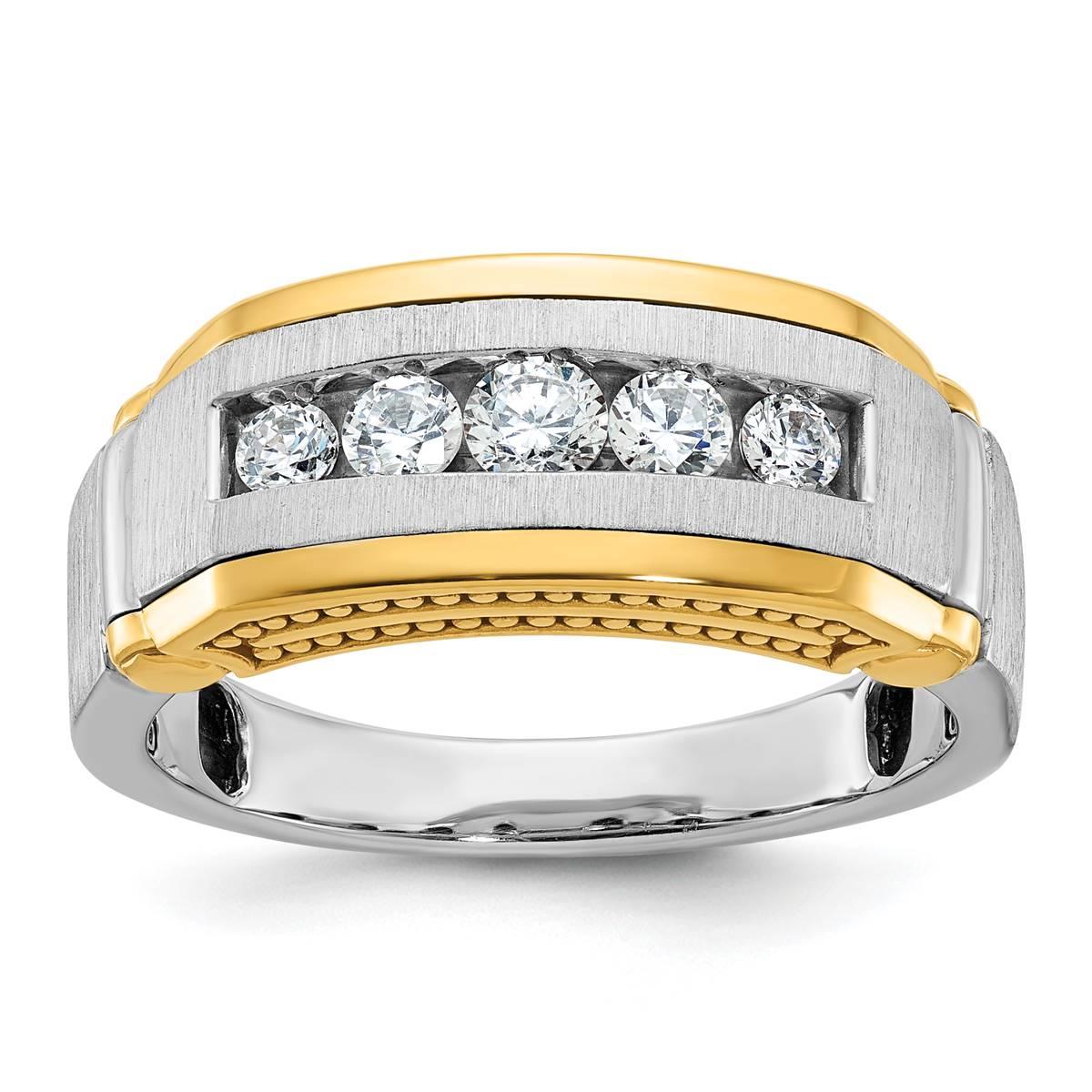 Mens Gentlemens Classics(tm) 14kt. Two Tone 1/2ctw. Diamond Ring