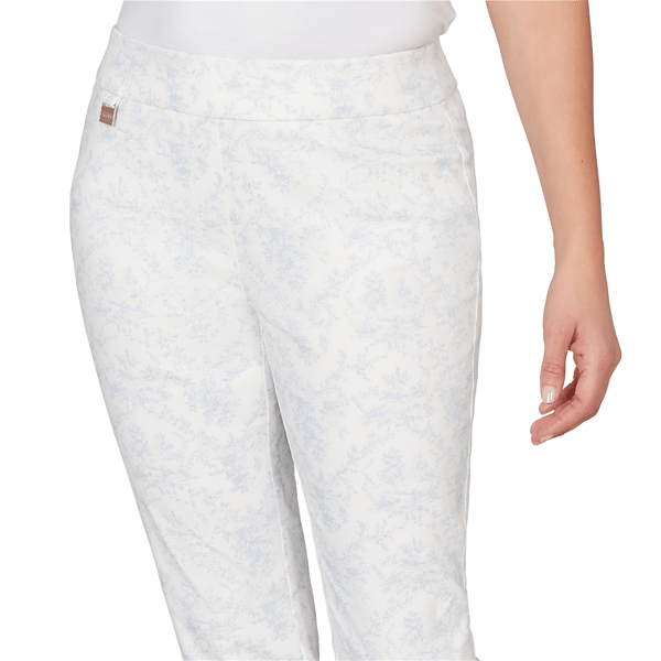 Petite Emaline Limoncello Sunrise Floral Pull On Capris