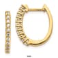 Pure Fire 14kt. Gold 1/3ctw. Diamond Hinged Hoop Earrings - image 2