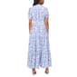 Womens MSK Puff Sleeve Floral Tie Waist Chiffon Maxi Dress - image 2