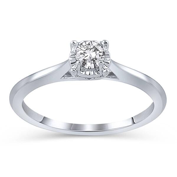 Just Us&#40;tm&#41; 10kt. White Gold Classic Solitaire Ring - image 