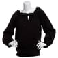 Womens French Laundry Long Sleeve Textured Woven Peasant Blouse - image 1