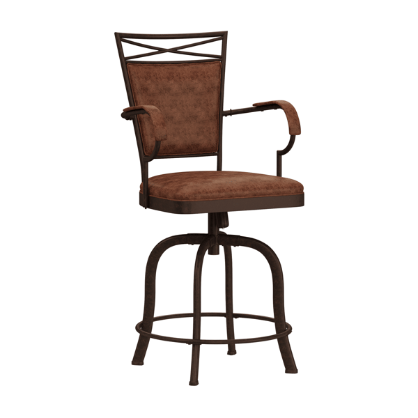HH2 Home Bridgetown Tilt Base Metal Counter Height Swivel Stool