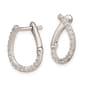 Pure Fire 14kt. White Gold Diamond Fancy Twist Hoop Earrings - image 2