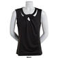 Womens Zac & Rachel Sleeveless Solid ITY Cut-Out Top - image 3