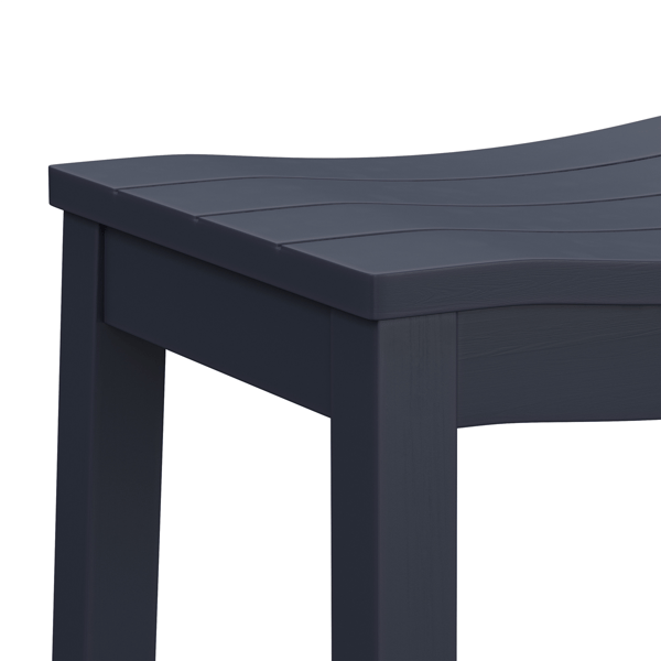 HH2 Home Fiddler Navy Backless Bar Height Stool with Saddle Seat