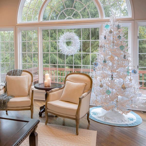 National Tree 52in. Sea Shore "Merry Christmas" Tree Skirt