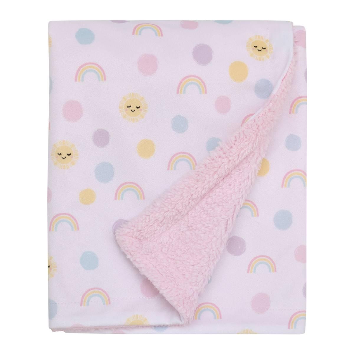 NoJo Happy Days Sherpa Baby Blanket