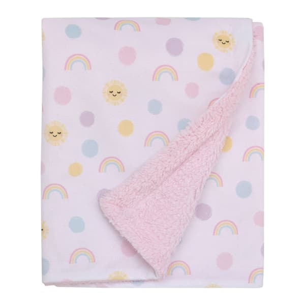NoJo Happy Days Sherpa Baby Blanket - image 