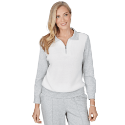 Womens Alfred Dunner Weekend Warrior Pullover Sweatshirt