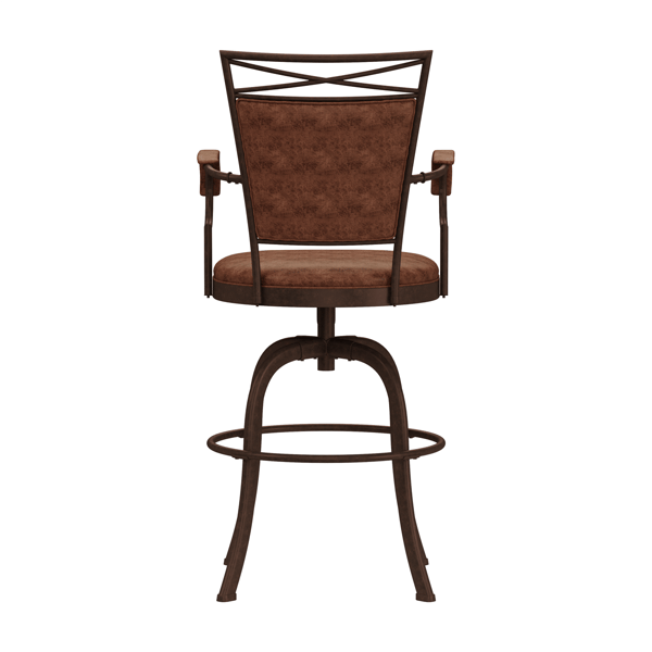 HH2 Home Bridgetown Tilt Base Metal Bar Height Swivel Stool