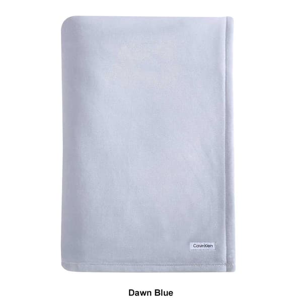 Calvin Klein Solid Plush Blanket