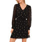 Petites MSK Chiffon Lurex Print V Neck Dress - image 1