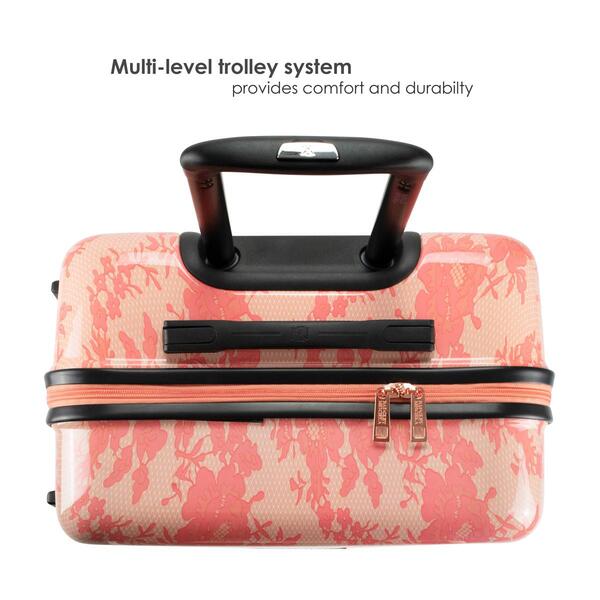 Badgley Mischka Pink Lace 3pc. Expandable Luggage Set