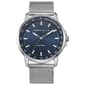 Mens Perry Ellis Solar Silver-Tone Blue Dial Watch - PES0011SL - image 1