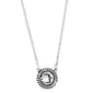Athra Silver Plated Crystal Round Station Pendant Necklace - image 1
