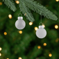 Northlight 24pc. White Mini Christmas Glass Ball Ornaments - image 3