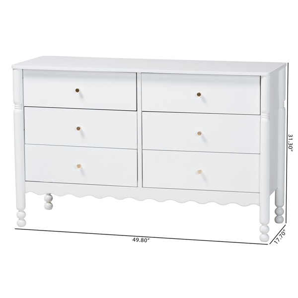 Baxton Studio Hoffman 6-Drawer Dresser