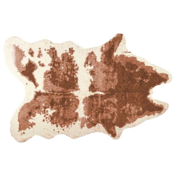 9th & Pike&#40;R&#41; Brown & Ivory Faux Cowhide Area Rug - image 
