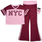Girls (7-12) Forever 21 Lace Trim NYC Jersey & Flared Leggings - image 2