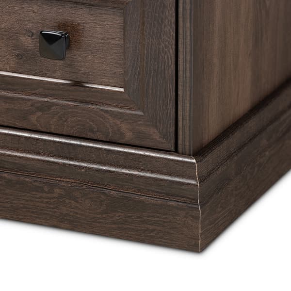 Baxton Studio Nolan 5 Drawer Wood Chest
