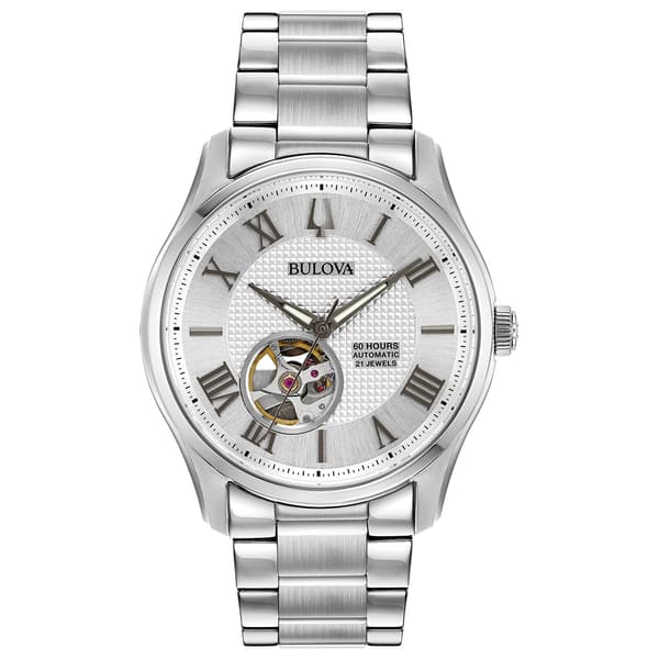 Mens Bulova Automatic Stainless Bracelet Watch - 96A207