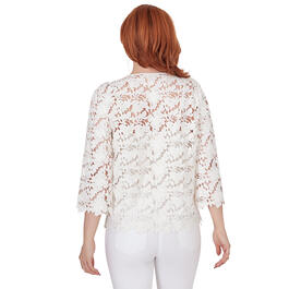Womens Ruby Rd. Bright Blooms Floral Lace Jacket