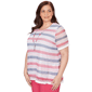 Plus Size Alfred Dunner The Royal Treatment Fringe Stripe Blouse - image 3
