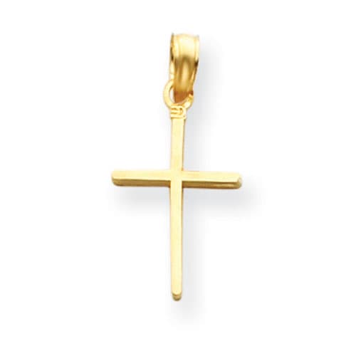 Unisex Gold Classics&#40;tm&#41; Yellow Gold Polished Cross Pendant - image 