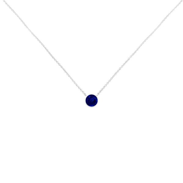 Haus of Brilliance Lab Grown Blue Sapphire Pendant Necklace