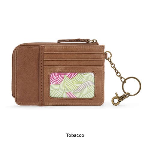 Womens The Sak Iris Card Wallet - Tobacco Floral Embossed