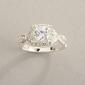 Ashley Cooper&#40;tm&#41; Silver Round Stone Halo Pave Ring - image 1