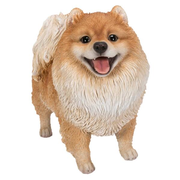 Hi-Line Gift Medium Standing Pomeranian Garden Statue - image 
