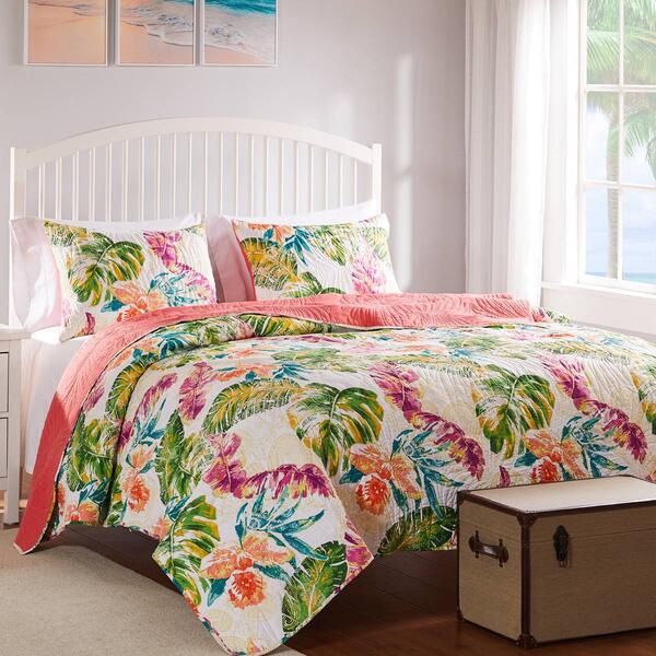 Greenland Home Fashions&#40;tm&#41; Tropics Coastal Breeze Quilt Set - image 