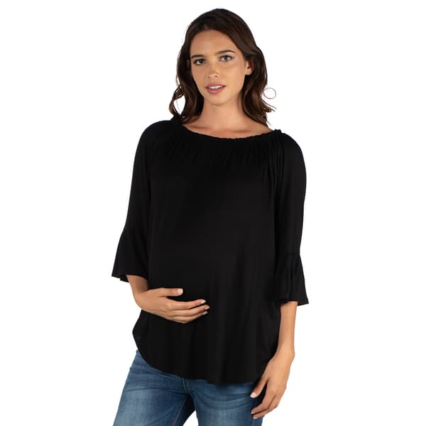 Womens 24/7 Comfort Apparel Loose Fit Tunic Maternity Top