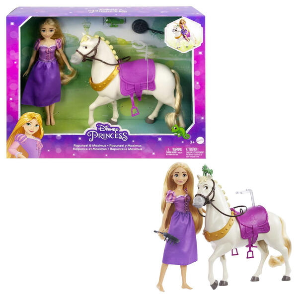 Mattel&#40;R&#41; Disney Princess Rapunzel Doll & Maximus Horse Set - image 