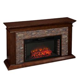 Southern Enterprises Simulated Stone Electric Fireplace