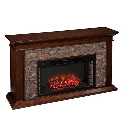 Southern Enterprises Simulated Stone Electric Fireplace