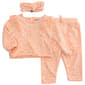 Baby Girl &#40;12-24M&#41; French Connection 3pc. Floral Terry Pant Set - image 1